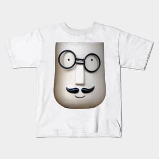 Goggles, a mask man with skewiff glasses Kids T-Shirt